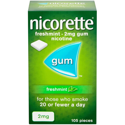 Nicorette Nicorette Nicotine Gum 2mg Freshmint Flavour 105 Pieces