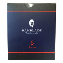 BaKblade 2.0 - Back Hair & Body Shaver Refill Replacement Cartridges. 4 Extra-Wide Wet or Dry Disposable Razor Blades (6-Pack)