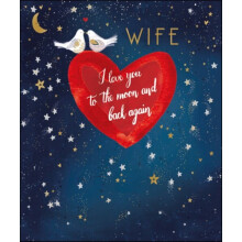 Love You To The Moon Wife Valentine's Day Greeting Card Cartoon Range Cards