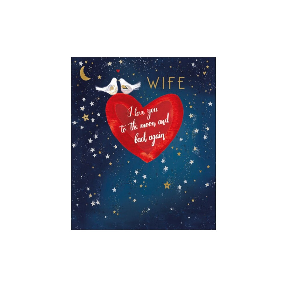 Woodmansterne Love You To The Moon Wife Valentine's Day Greeting Card Cartoon Range Cards