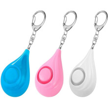 Safe Sound Personal Alarm 130 Db Loud Siren Song Alarm Keychain For Women Men Kids And Seniors-3 Pack