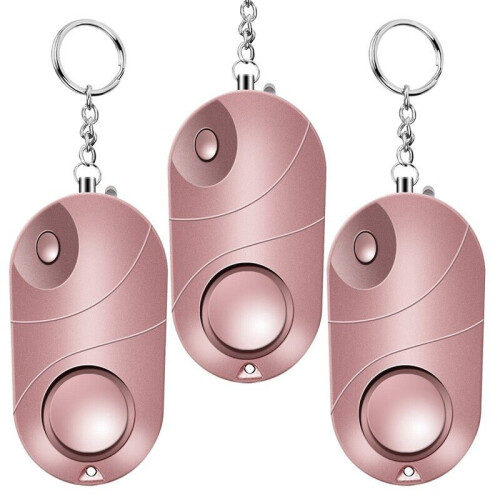 Personal Alarm 120-130Db Security Alarm Keychain Pink