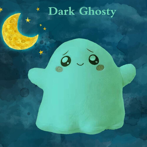 Glow in the Dark LankyBox Ghosty Plush Doll Soft Stuffed Toy Pillow