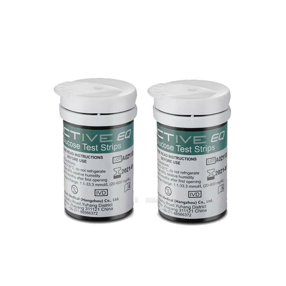 50x Exactive EQ Blood Glucose Test Strips Codefree + 50x Daily Use