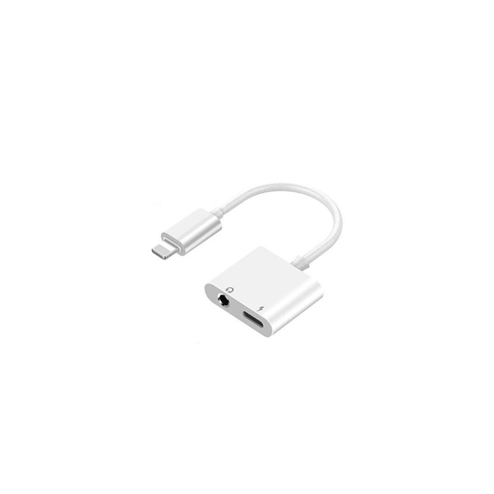 Headphone Adapter for iPhone Adaptor 3.5mm Jack Dongle Earphone Connector 2 in 1 Charge Audio Compatible for iPhone