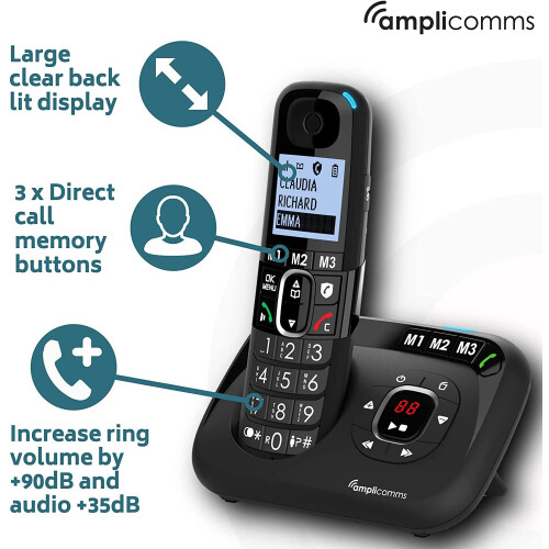 Amplicomms BigTel 1580 Single Cordless Big Button 2