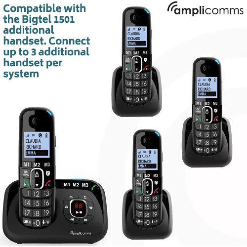 Amplicomms BigTel 1580 Single Cordless Big Button 1