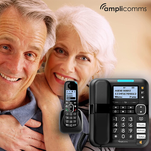 Amplicomms BigTel 1580 Big Button Phone Answering Machine Xtra Handset 2