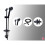 Black Shower Slider Rail with Multifunction Shower Head Hose & Pipe Bracket 1
