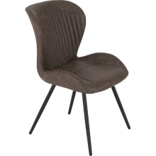 Quebec Chair Brown Faux Leather- Sold as 4 per carton