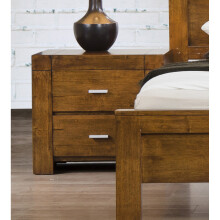 California Nightstand Solid Rubber wood Rustic Oak
