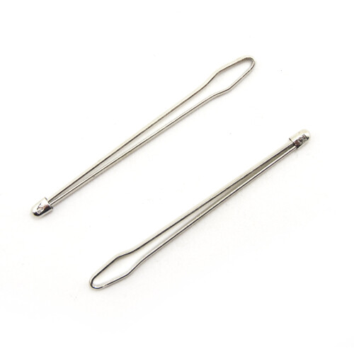 HAND Set of 2 Steel Elastic Ribbon Threaders, Elastic Threading Tool - 65 mm