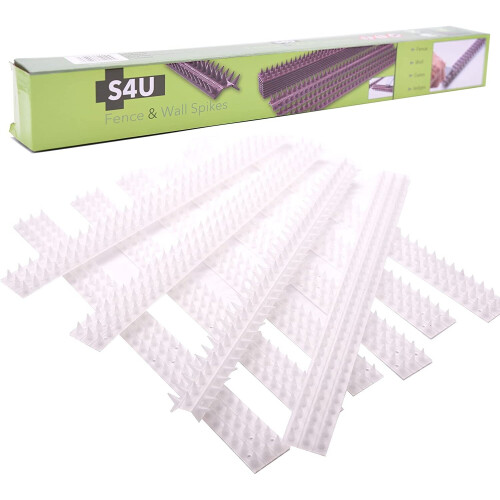(9 Pack - 90pcs (45m), Clear) Fence Wall Spikes Garden Security