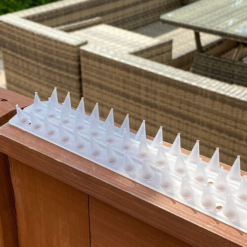 (9 Pack - 90pcs (45m), Clear) Fence Wall Spikes Garden Security 1