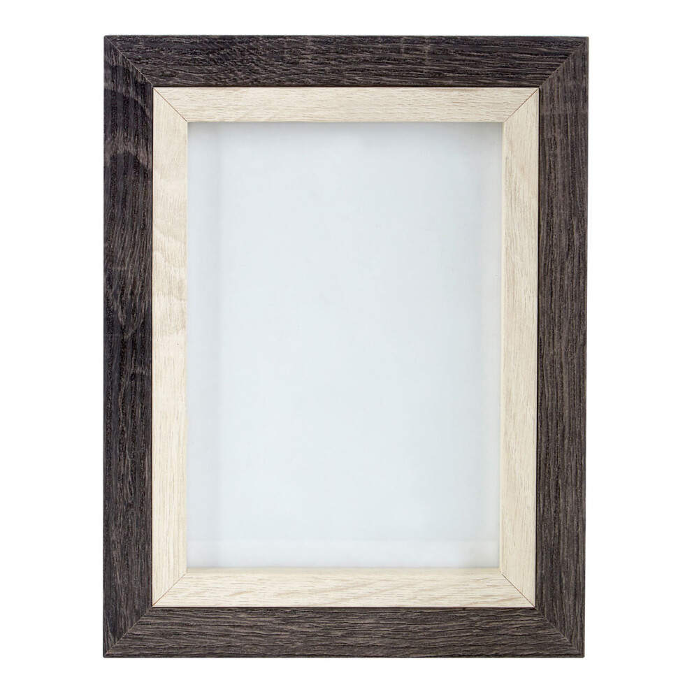 Premier Housewares Two-Toned Photo Frame / Frames Bevelled Design Picture Frames For Wall Contemporary Rectangular Photo Frames For Bedroom Grey