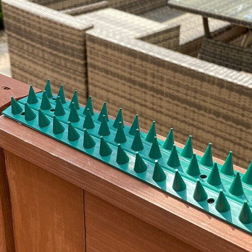 (5 Pack - 50pcs (25m), Green) Fence Wall Spikes Garden Security 1