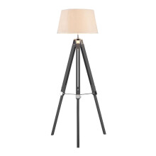 Premier Housewares Floor Lamp Contemporary Floor Lamps For Living Room Reading Light With Tripod Base Grey Metal Standing Lamp 48 x 48 x 144