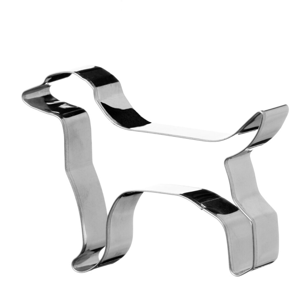 Premier Housewares Dog Shaped Cookie Cutters Stainless Steel Silver Cutter For Biscuits / Pastry Cutter For Baking / Cooking In Kitchen 9 x 7 x 2