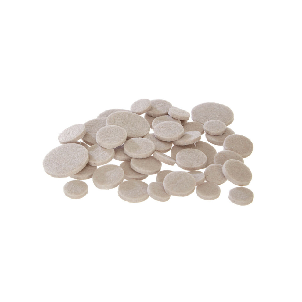 Floor Protected 80Pc Beige Adhesive Felt Pads, Comprehensive Felt Pads, Easy Application Felt Furniture Pads 5018705433868