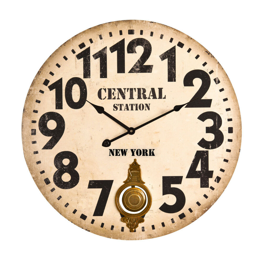Premier Housewares Wall Clock Wooden Clocks For Living Room Numbers Kitchen Clocks Wall Contemporary Clocks For Bedrooms 58 x 5 x 58