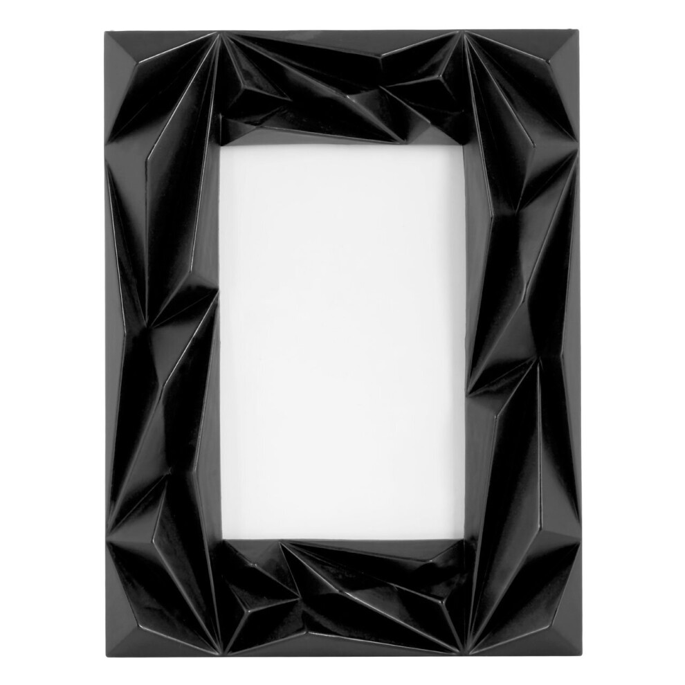 Premier Housewares Black Photo Frame / Frames Geometric Design Picture Frames For Wall Contemporary Rectangular Photo Frames For Bedroom / Living Room