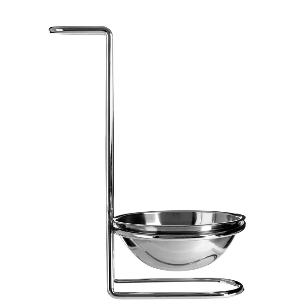 Premier Housewares Silver Spoon Rest Contemporary Design Utensil Rests For Cooking Spoons / Baking Stainless Steel Teaspoon Holder For Kitchen