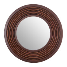 Premier Housewares Oval Wall Mirror/ Brown Mirrors For Bathroom / Bedroom / Garden Walls Fancy Wall Mounted Mirrors For Hallway