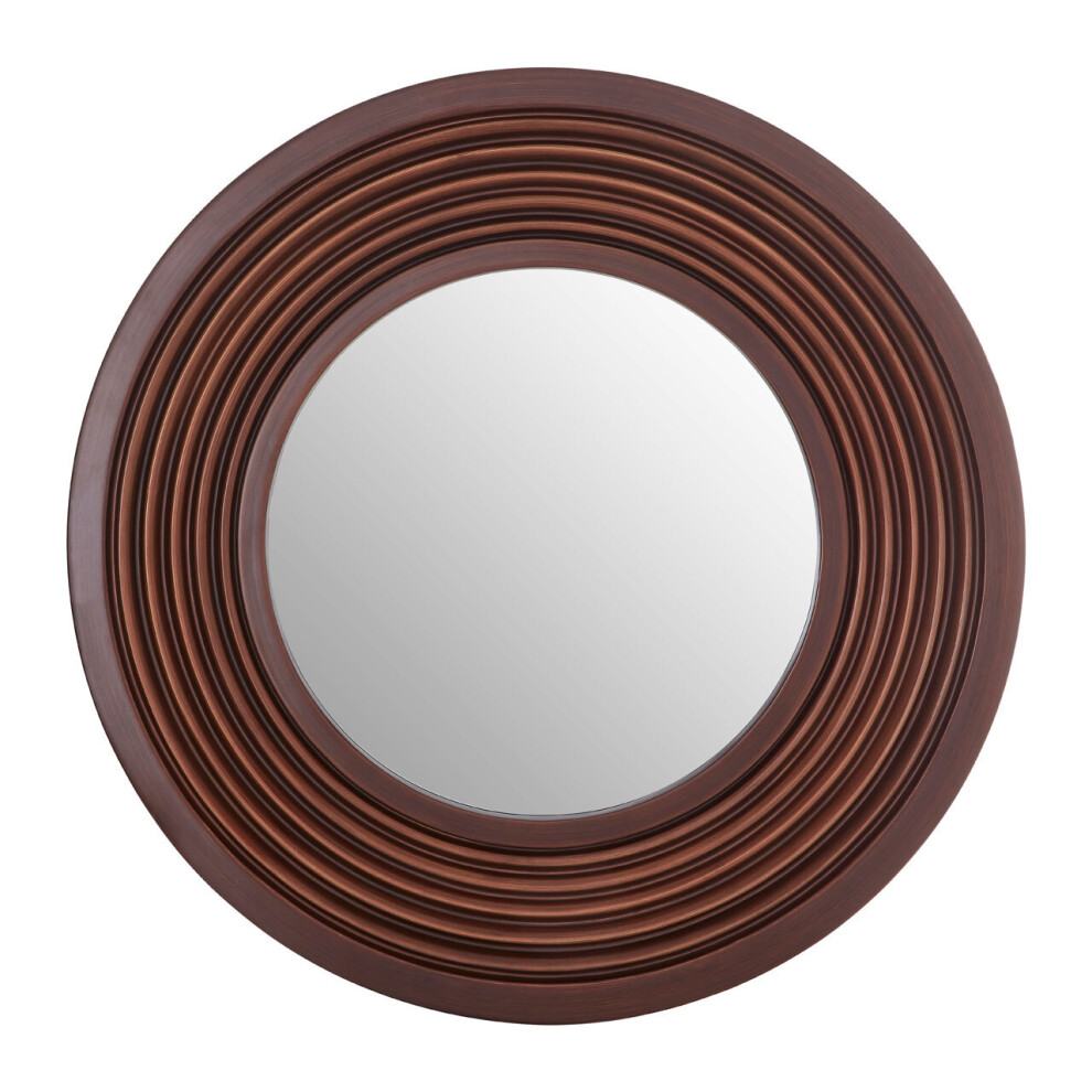 Premier Housewares Oval Wall Mirror/ Mirrors For Bathroom / Bedroom / Garden Walls Fancy Wall Mounted Mirrors For Hallway Brown