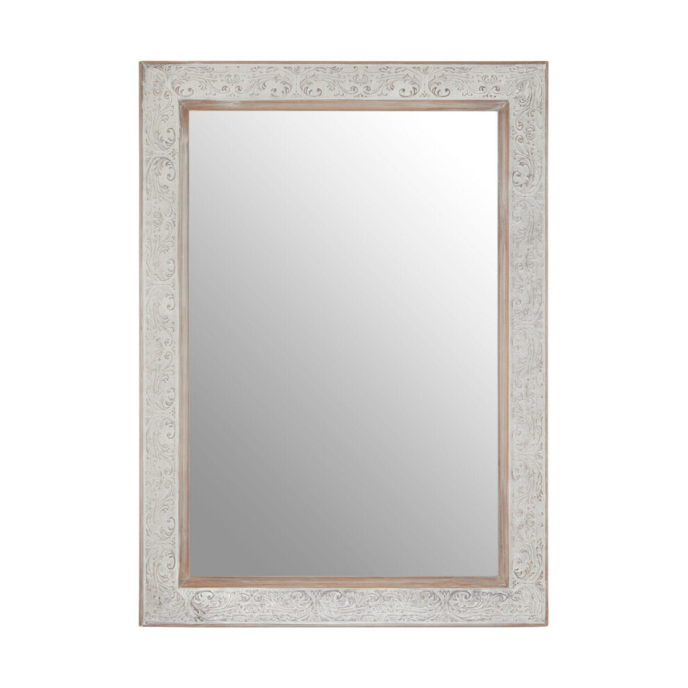 Premier Housewares Rectangular Wall Mirror/ Classic Mirrors For Bathroom / Bedroom / Garden Walls Fancy Wall Mounted Mirrors For Hallway