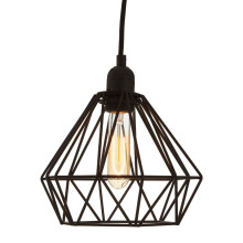 Premier Housewares Black Metal Wire Pendant Light Modern Elegant Ceiling Light Chandelier 22 x 22 x 115
