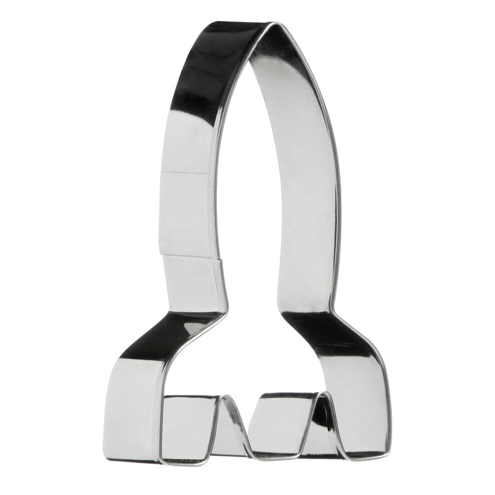 Premier Housewares Rocket Shaped Cookie Cutters Stainless Steel Silver Cutter For Biscuits / Pastry Cutter For Baking / Cooking In Kitchen 8 x 5 x 2