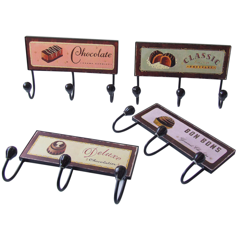 Set of 4 Le Chocolate Assorted Door Hanger