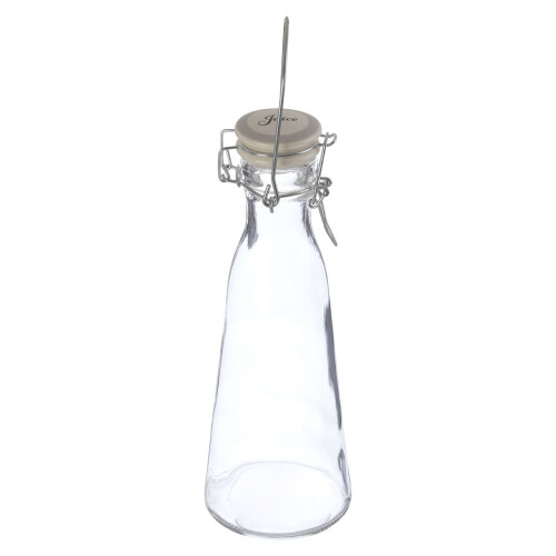 Premier Housewares Juice Storage Bottle, Personalized Clear Glassware Bottle, Versatile Transparent Drinking Water Bottle