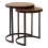 Premier Housewares Sturdy Chevron Side Tables, Durable Side Table By Couch For Livingroom, Versatile Small Table For Outdoor 2
