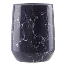 Premier Housewares Black And Grey MarbleTumbler / Drinking Glasses/ Marble Tumbler Handcrafted Tumblers w8 x d8 x h10cm