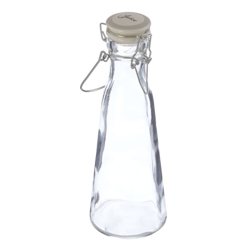 Premier Housewares Juice Storage Bottle, Personalized Clear Glassware Bottle, Versatile Transparent Drinking Water Bottle 1
