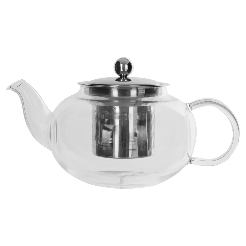 Premier Housewares Stainless Steel Teapot Translucent Tea Pots With Ergonomatic Side Handle Large Teapot Non Drip Spout Everyday Use Teapots And Tea