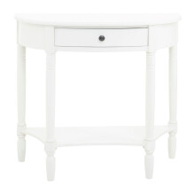 Premier Housewares White Heirtage Tables For Living Room Black Wooden Table For Coffee Black Top Tables For Bedroom / Kitchen