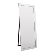 Premier Housewares Vintage Floor Standing White Chic Mirror Rounded And Bevelled Design Floor Mirrors For Bedroom Hallways And Living Room