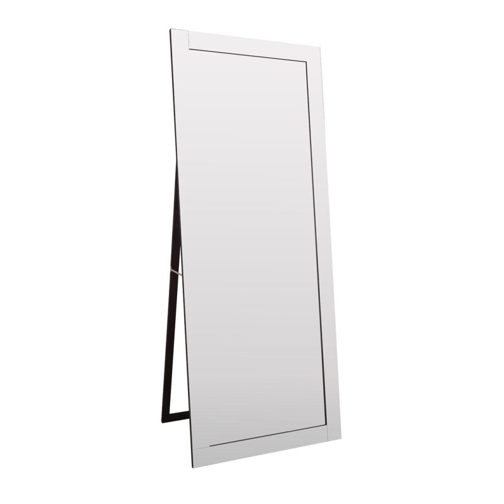 Premier Housewares Vintage Floor Standing White Chic Mirror Rounded And Bevelled Design Floor Mirrors For Bedroom Hallways And Living Room