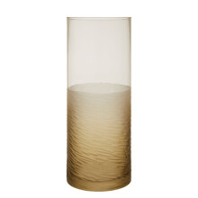 Premier Housewares Room Decor Flower Vase Clear Large Brown Vase Cylindrical Glass Vases For Flowers Black Modern Floor Vase 12 x 12 x 30