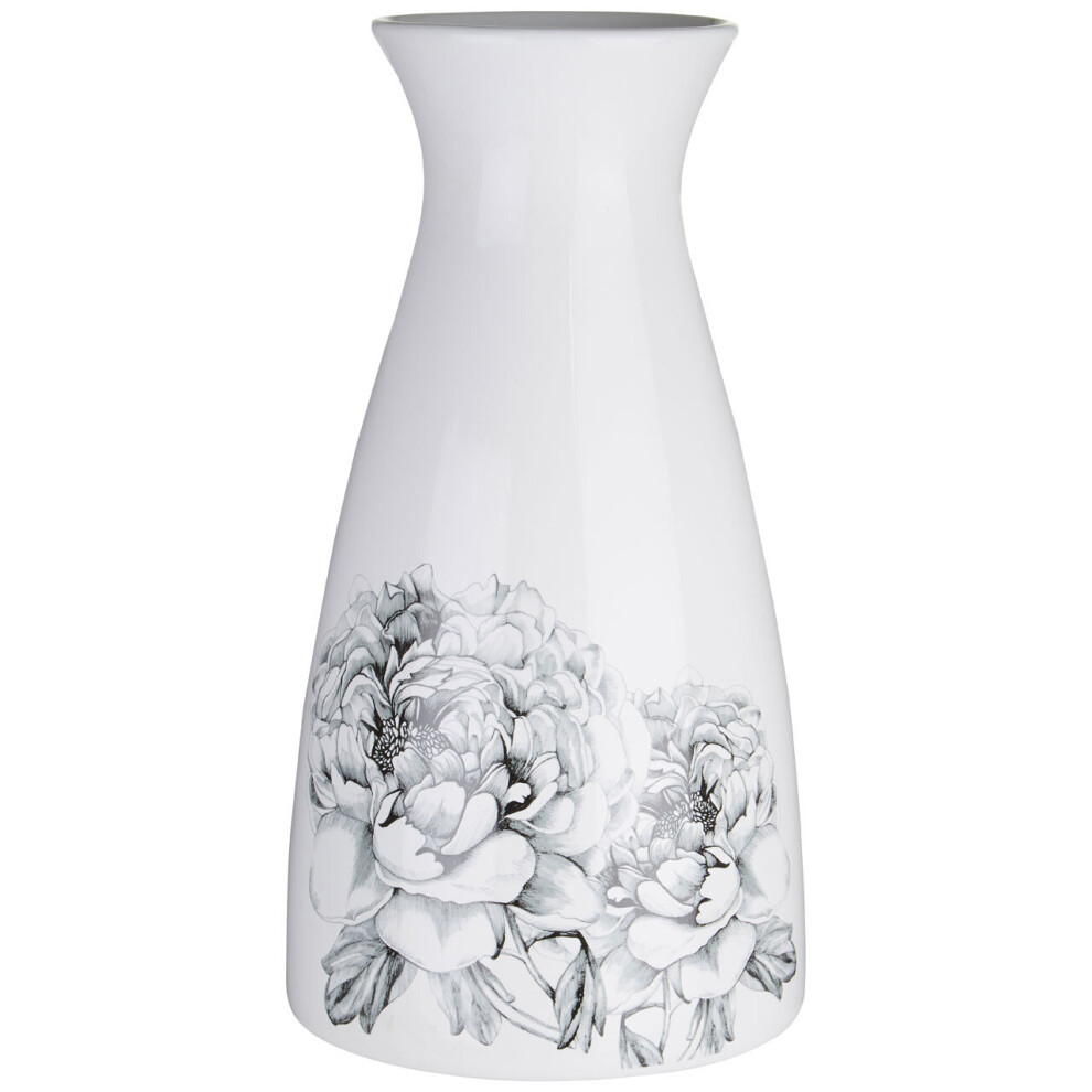 Premier Housewares Room Decor Flower Vase Flower Dolomite Vase Strong Vases For Flowers Modern Floor Vase 16 X 16 X 31 White/Black