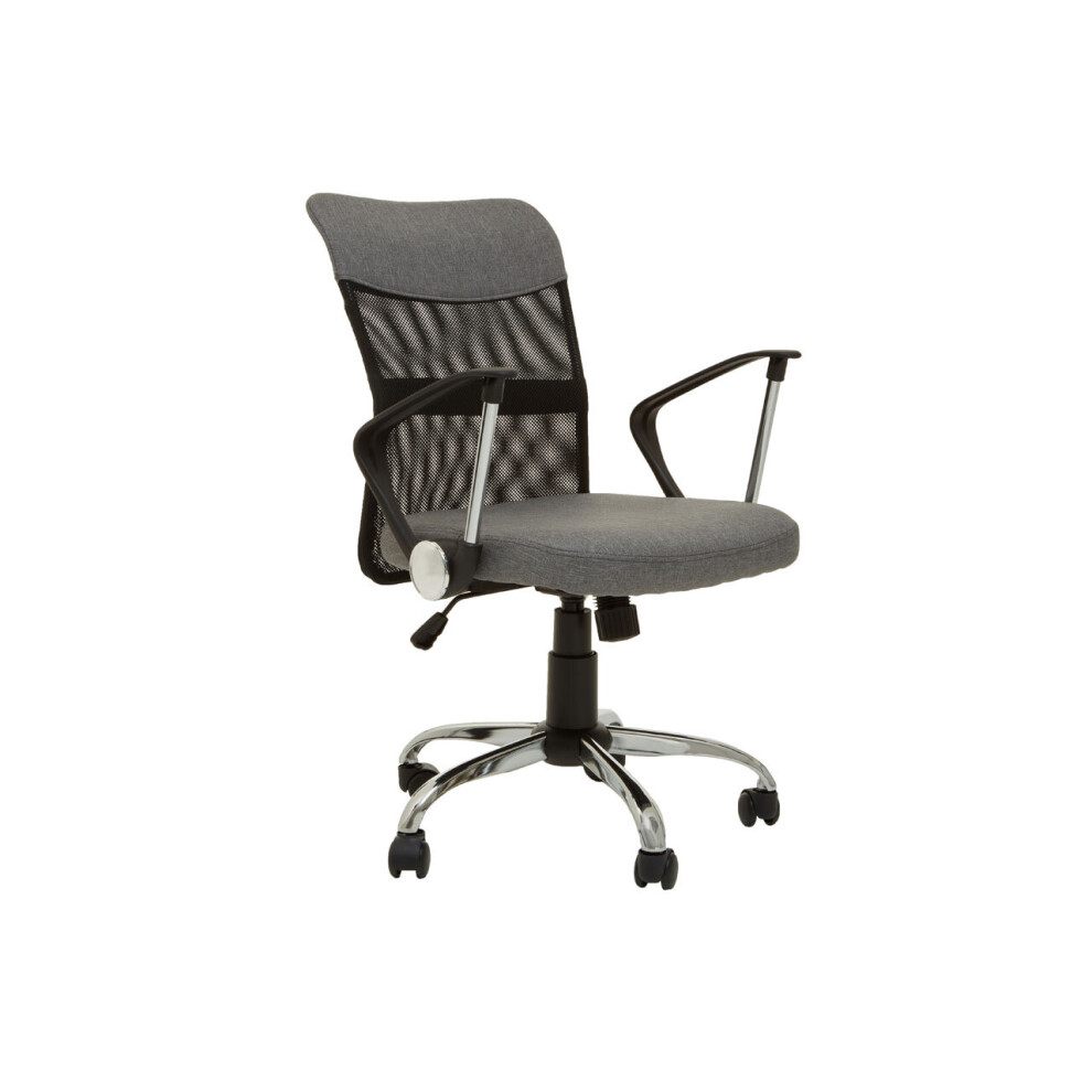 Premier Housewares Grey Home Office Chair With Ergonomic Armrest/ Wheel Rolling Base/ Adjustable Height With Lock Mechanism Computer Chairs For Desk