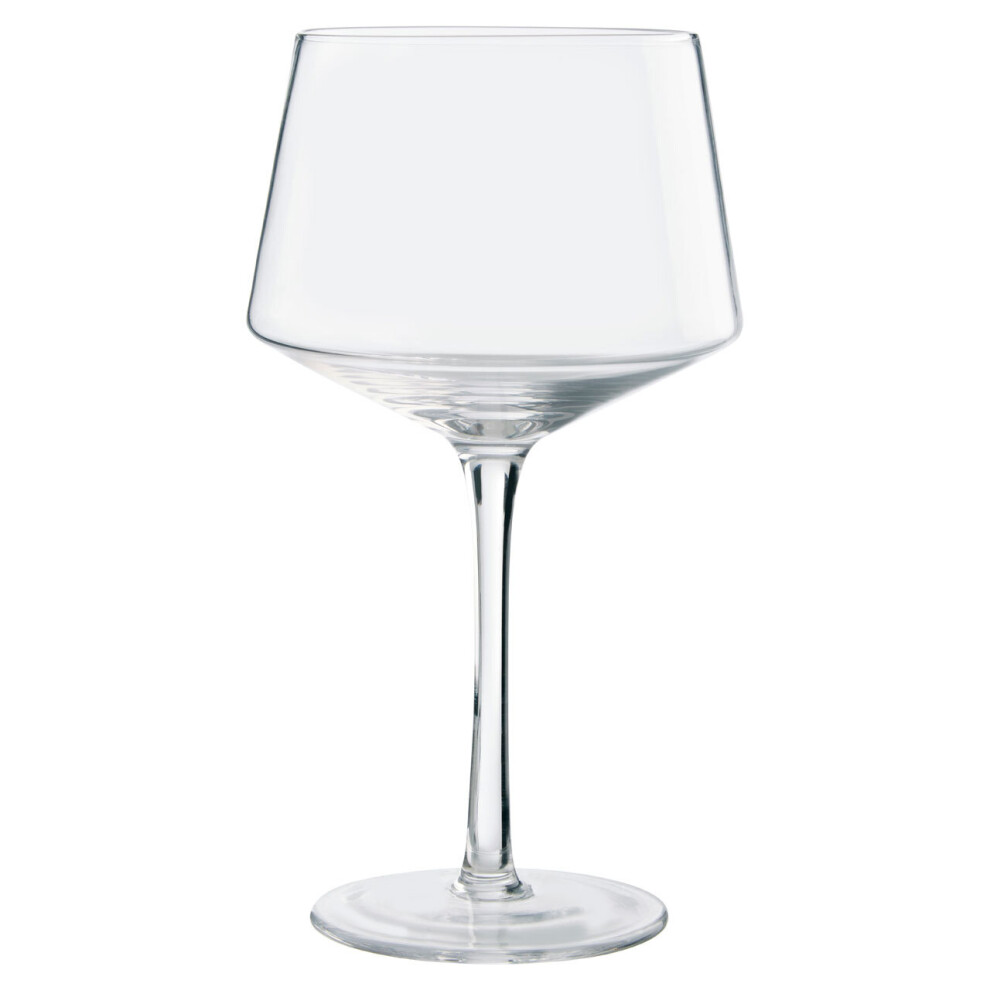 Premier Housewares Set Of 2 Clear Gin Glasses Ultra Clear Flower Detail Cocktail Glass Kitchenware For Daily Use w11 x d11 x h20cm