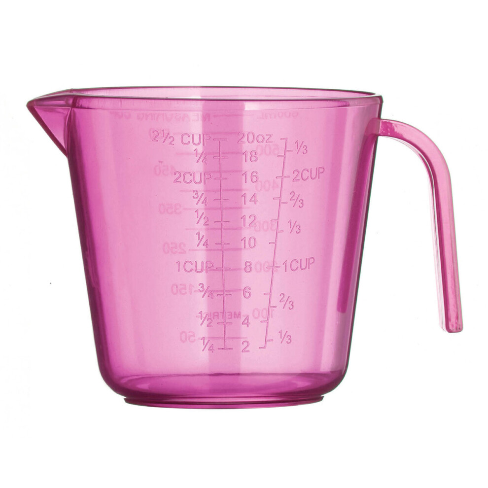 Premier Housewares Measuring Jug / Plastic / Measuring Cup / Kitchen Accessories / Purple  - 600ml