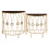 Premier Housewares Stylish Set Of 2 Cross Design Console Tables, Durable Hallway Table, Easily Maintained Modern Console Table 1
