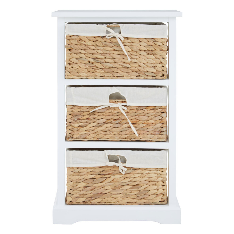 Premier Housewares Chest Of Drawers Chest Of Drawers With 3 Drawers Bamboo Bedroom Chest Of Drawers Durable Drawers For Bedroom White