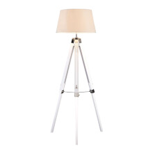 Premier Housewares Floor Lamp Contemporary Floor Lamps For Living Room Reading Light With Tripod Base White Metal Standing Lamp 48 x 48 x 144