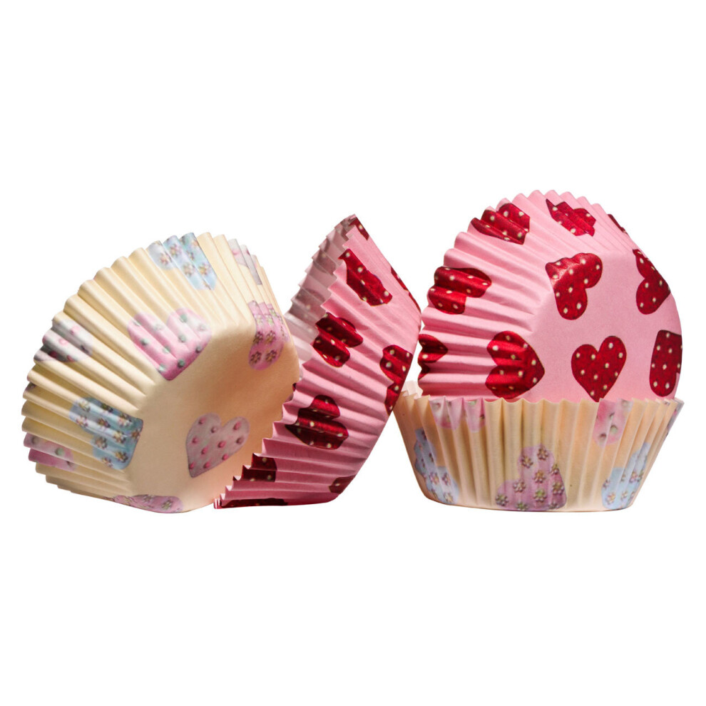 Premier Housewares Mini Cupcake Cases/ Made From Robust Greaseproof Paper/ Two Assorted Designs/ Decorative/ Unique Muffin Cases - 60 Pieces