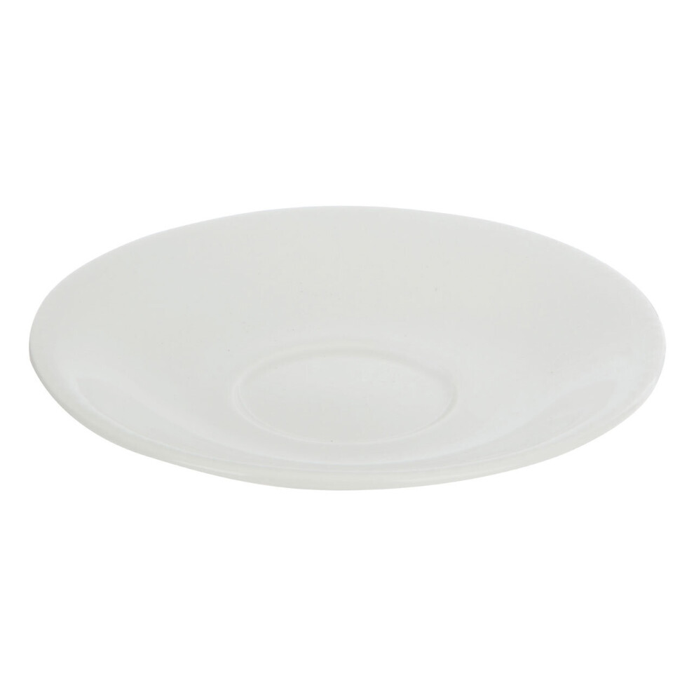 Premier Housewares Saucer White Embossed Tea Cup Saucer Porcelain Afternoon Tea Cup Saucer Durable Coffee Saucer For Everyday Use 13 X 13 X 3